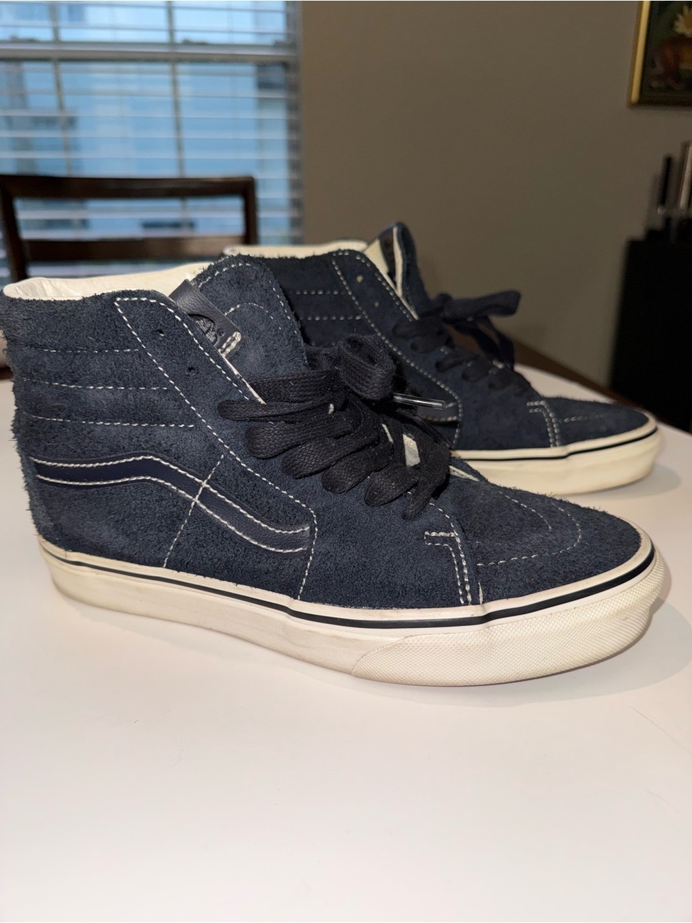 Vans Sk8-Hi Suede High Top Sneakers in Navy